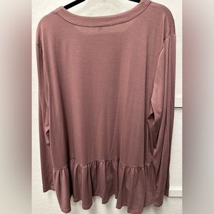 XXL long sleeve top from Downeast. Dusty Rose. EUC.